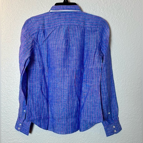 New UNTUCKit Shirt Womens Zell Button Down Long Sleeve Collared Linen Top - Picture 3 of 6